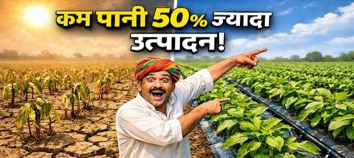 मल्चिंग पेपर से खेती का तरीका खेत में